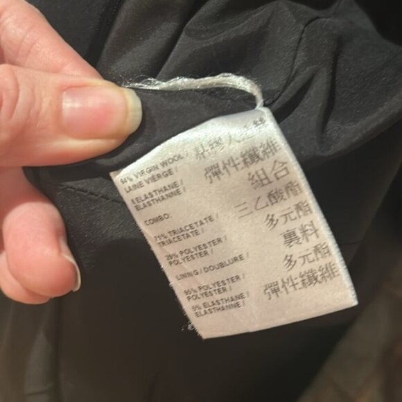 JUDITH & Charles wool blend sleeveless Color block sheath dress 6 made in Canada - Picture 11 of 11